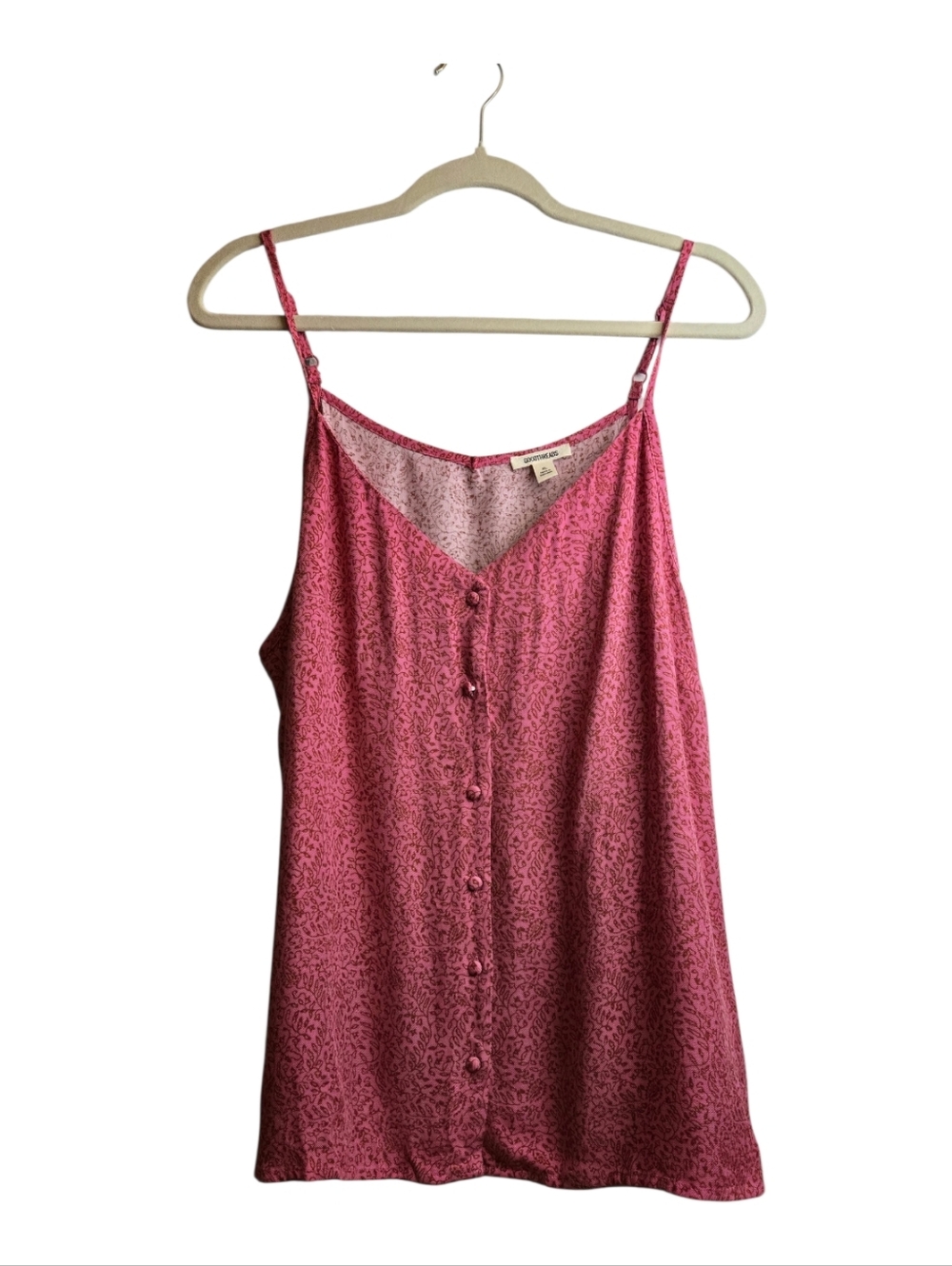 Good Threads XL New Women's Pink Button-Front Cami Top